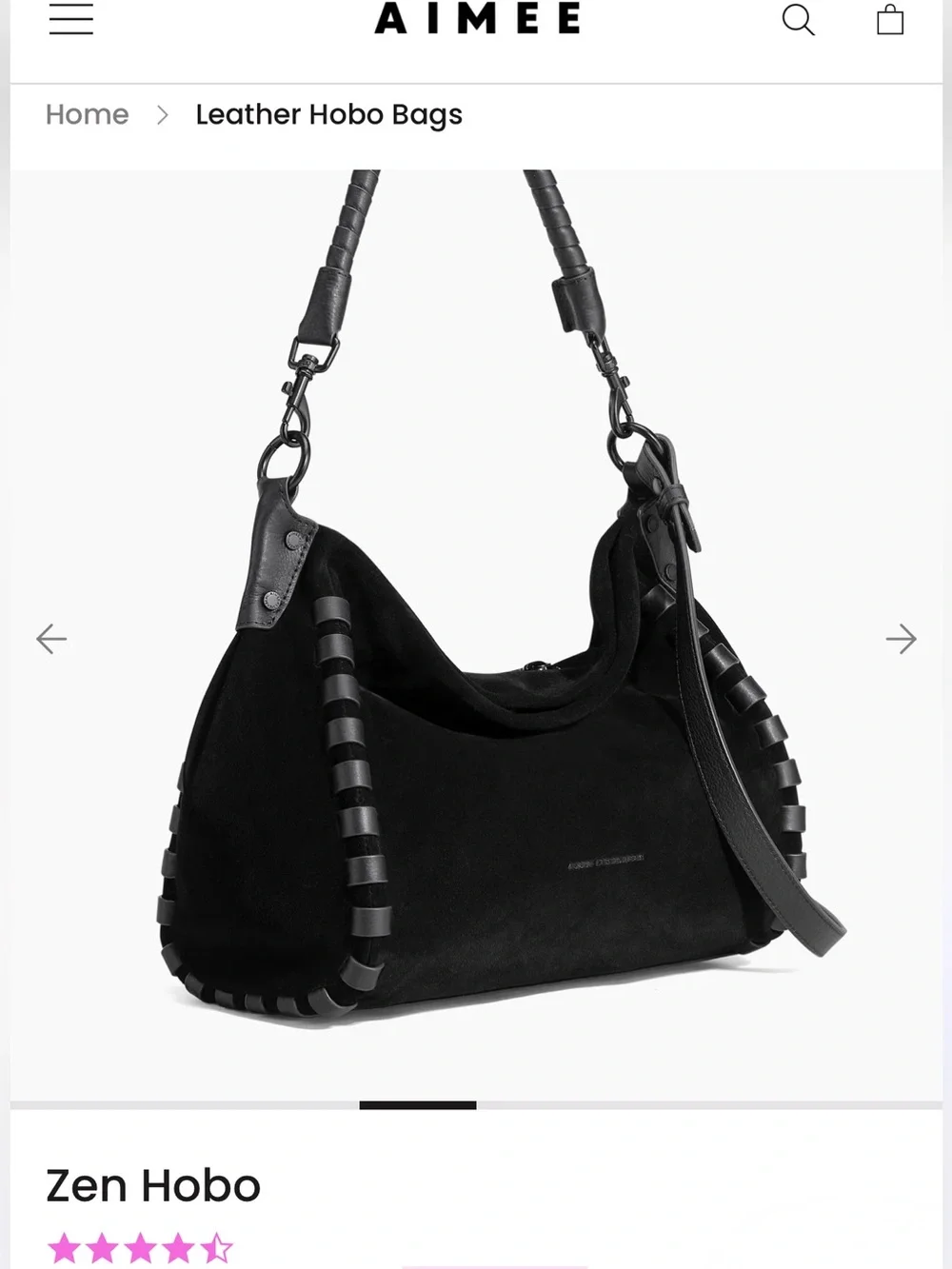 Aimee Kestenberg Zen Hobo Black Suede